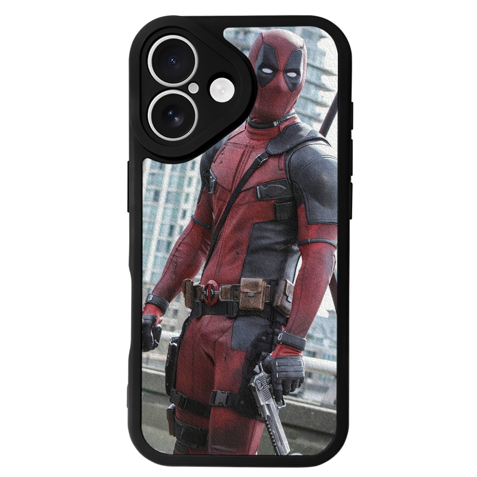 （画像用） Deadpool デッドプール 【iPhone 16シリーズ対応】シリコンスマホケース（レザー調） 材質：シリコン